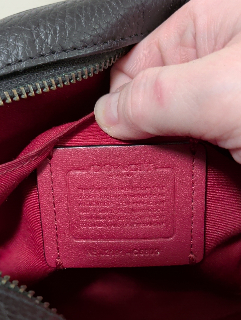 Coach Black Pebbled Leather Crossbody with Rainbow Coach Logo - Picture 3 of 3